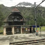 Bahnstation Cavaglia, Bernina Express, Schweiz