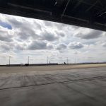 Blick aus dem Hangar Flughafen Wien