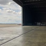 Blick aus dem Hangar Flughafen Wien