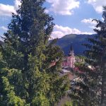 Die Basilika von Mariazell von der Gondel aus fotografiert