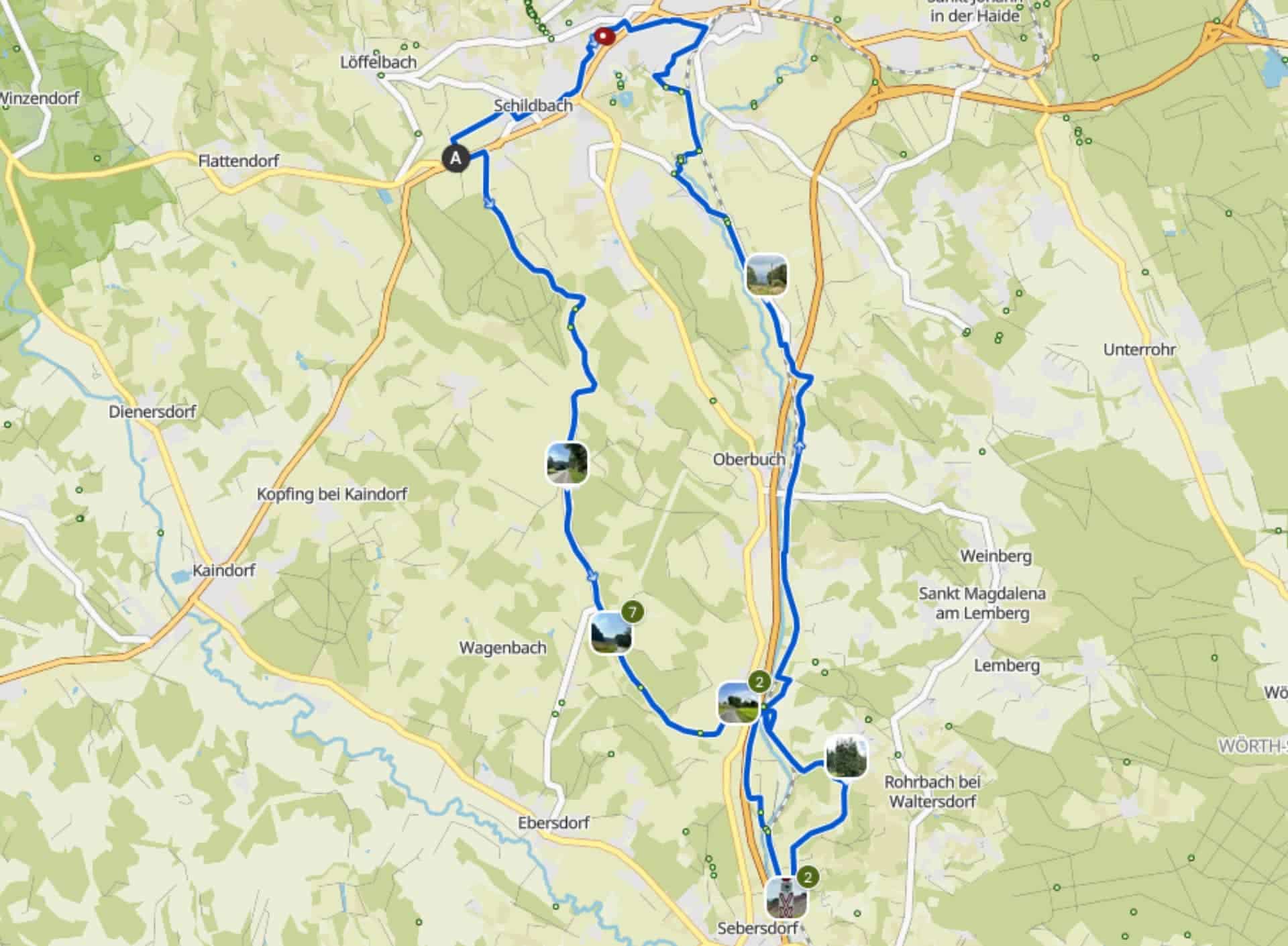 Mein Anhänger, mein Rad und ich kurven durchs Südburgenland