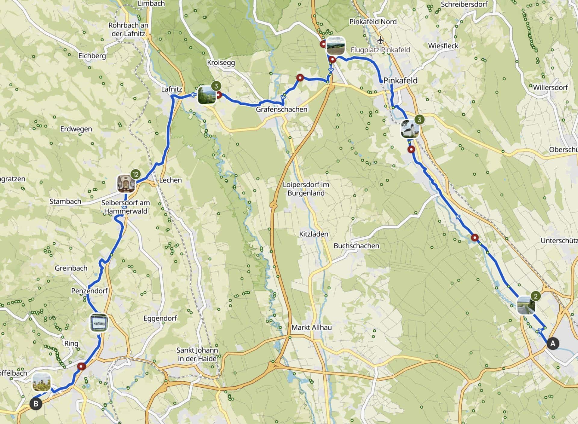 Mein Anhänger, mein Rad und ich kurven durchs Südburgenland