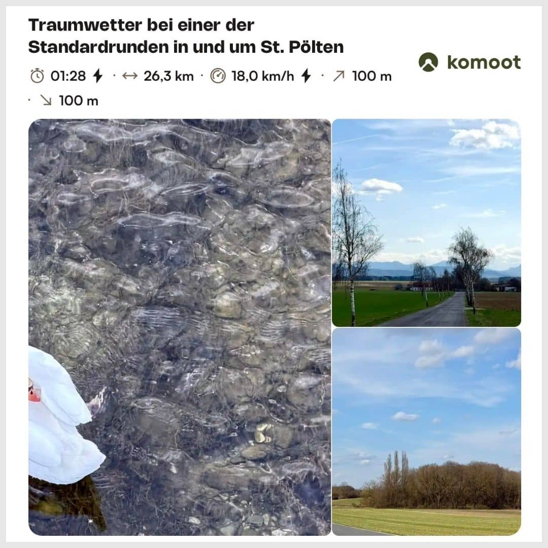 Traumwetter bei einer der Standardrunden in und um St. Pölten